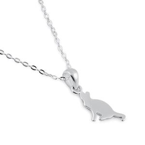 Cat Necklace|Cat Pendant Necklace in Sterling Silver|Cat Necklace|Nature Inspired Jewellery|Dainty and Delicate|Gift for Cat lover||Sale