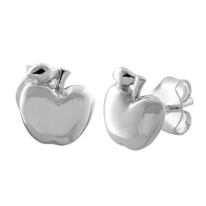 Pendientes de manzana, Pendiente de semental de manzana, Pendiente de regalos de frutas, Pendiente delicado, Pendiente de semental, Joyería hecha a mano, Pendiente de semental simple, Joyería para mujer