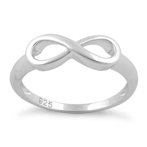 Infinity Ring- Minimalist Petite Infinity Ring- Womens Infinity Ring- Sleek Elegant Infinity Symbol Sign Ring- Womens Statement Ring- Gifts
