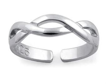 Sterling Silver Infinity Ring: Adjustable Statement Band