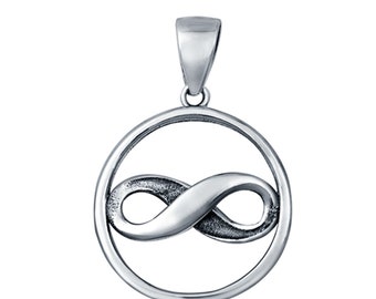 Colar delicado de prata esterlina com infinito - Pingente elegante de amor e eternidade, joia minimalista para presentear ela, uso diário