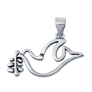 Christian Taube Anhänger, Taube Sterling Silber Halskette, fliegende Vogel Charme, Frieden christlichen Geschenk, Natur Schmuck, personalisieren Karte, Geschenk