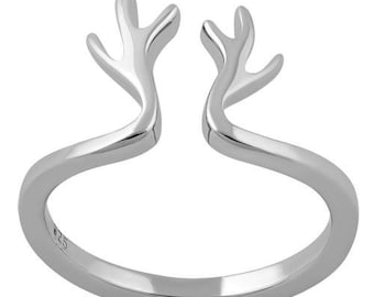 Sterling Silver Antler Ring | Woodland Forest Jewelry