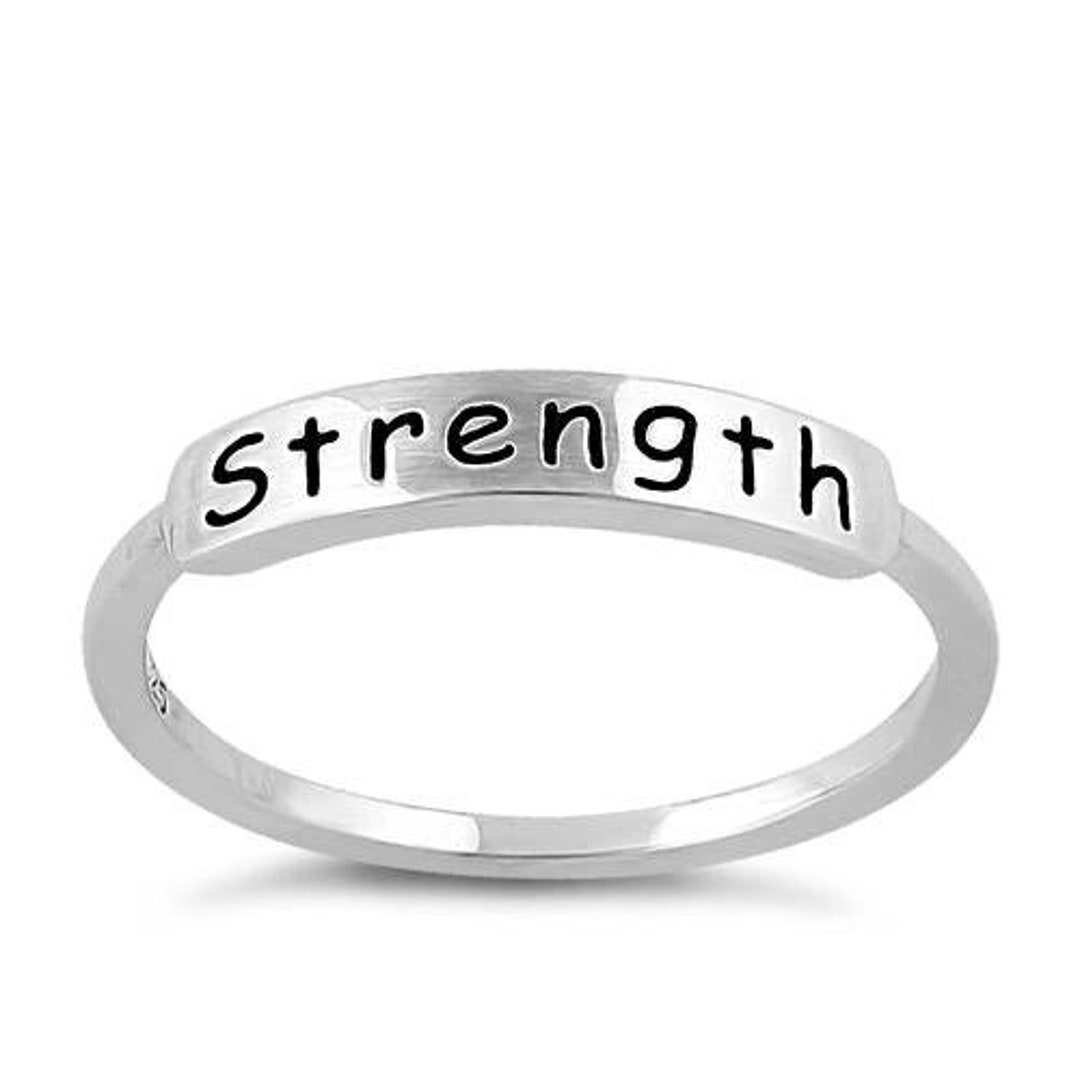 Ring Motivation Strength Ring- Silver Ring- Motivation Ring- Focus Ring- Faith Jewelry ...
