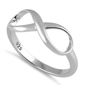 Infinity Ring-Minimalist Petite Infinity Ring- Girls Womens Infinity Ring- Sleek Elegant Infinity Symbol Sign Ring- Womens Statement Ring
