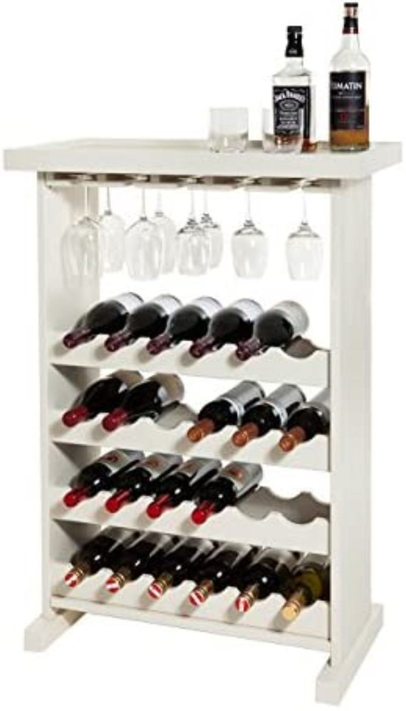 Buy New Real Wooden Wine Rack Cabinet, Pinot 24 White Pearl
