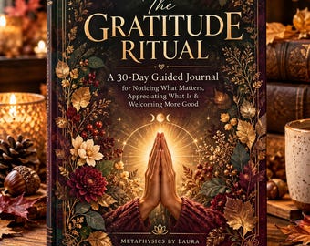 Gratitude Journal PDF | 30-Day Guided Gratitude Journal | Thanksgiving Journal | Mindfulness & Reflection Workbook