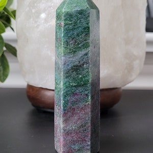 Ruby In Zoisite Tower, Natural Crystal Rock