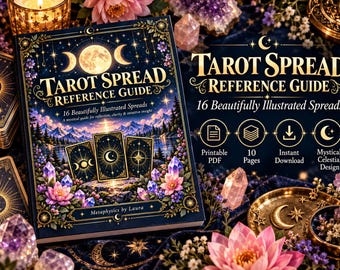 Tarot-Legesysteme – Übersicht | 16 illustrierte Legesysteme | Tarot-Anleitung zum Ausdrucken | Tarot für Anfänger (PDF) | Digitaler Download