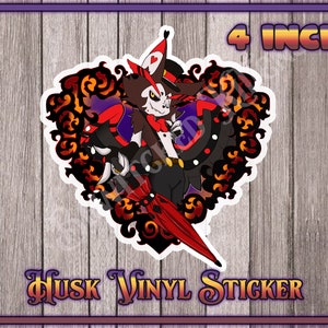 Hazbin Hotel Husk 2.5inch- 4inch Waterproof Vinyl Sticker