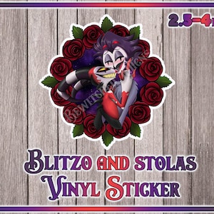 Blitzo And Stolas Waterproof Vinyl Sticker Various Sizes