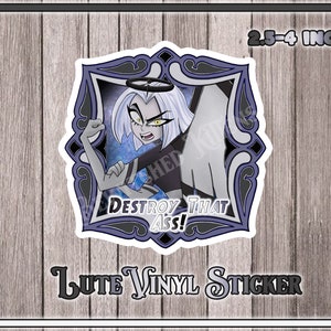 Lute Hazbin Hotel 2.5inch- 4inch Waterproof Vinyl Sticker