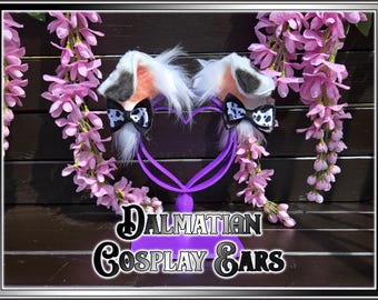 Handgemaakte Dalmatische oren met strik | Cosplay, kostuum, Halloween, Disneygebonden puppyhoofdband