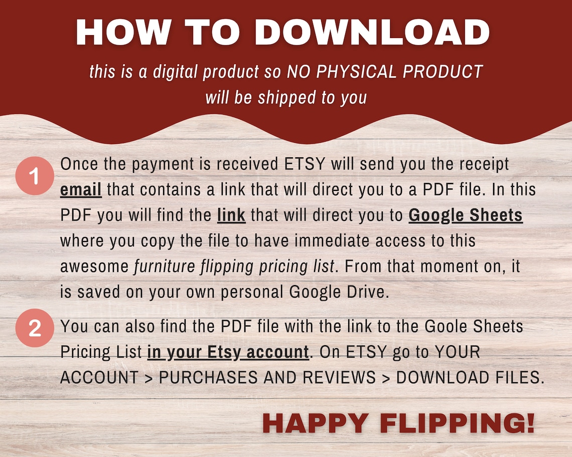 Editable Furniture Flipping PRICING LIST Google Sheets to Help You