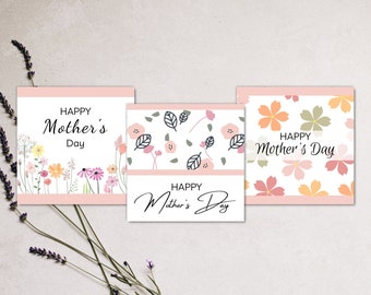 Happy Mother's Day Gift Tags, Mothers Day Flower Tags, Gift Tags for Mom, Treat Bag Tags, Printable PDF, Instant Download, Digital Download