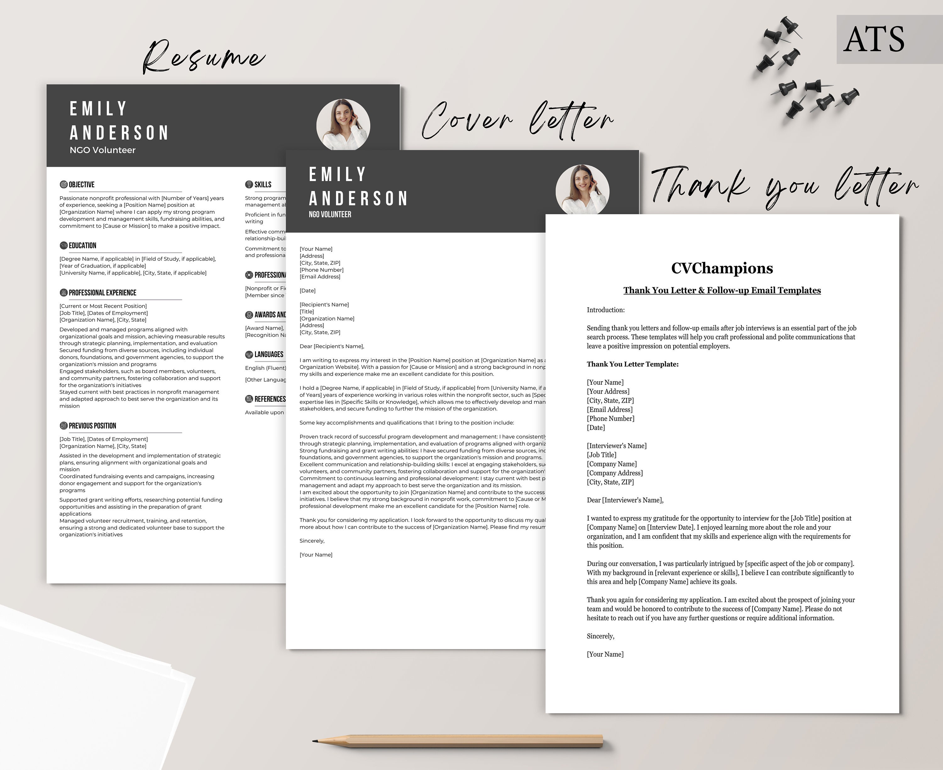 Non Profit Executive Resume Template Bundle for Google Docs and Word Non Profit Executive Resume Template Bundle for Google Docs and Word