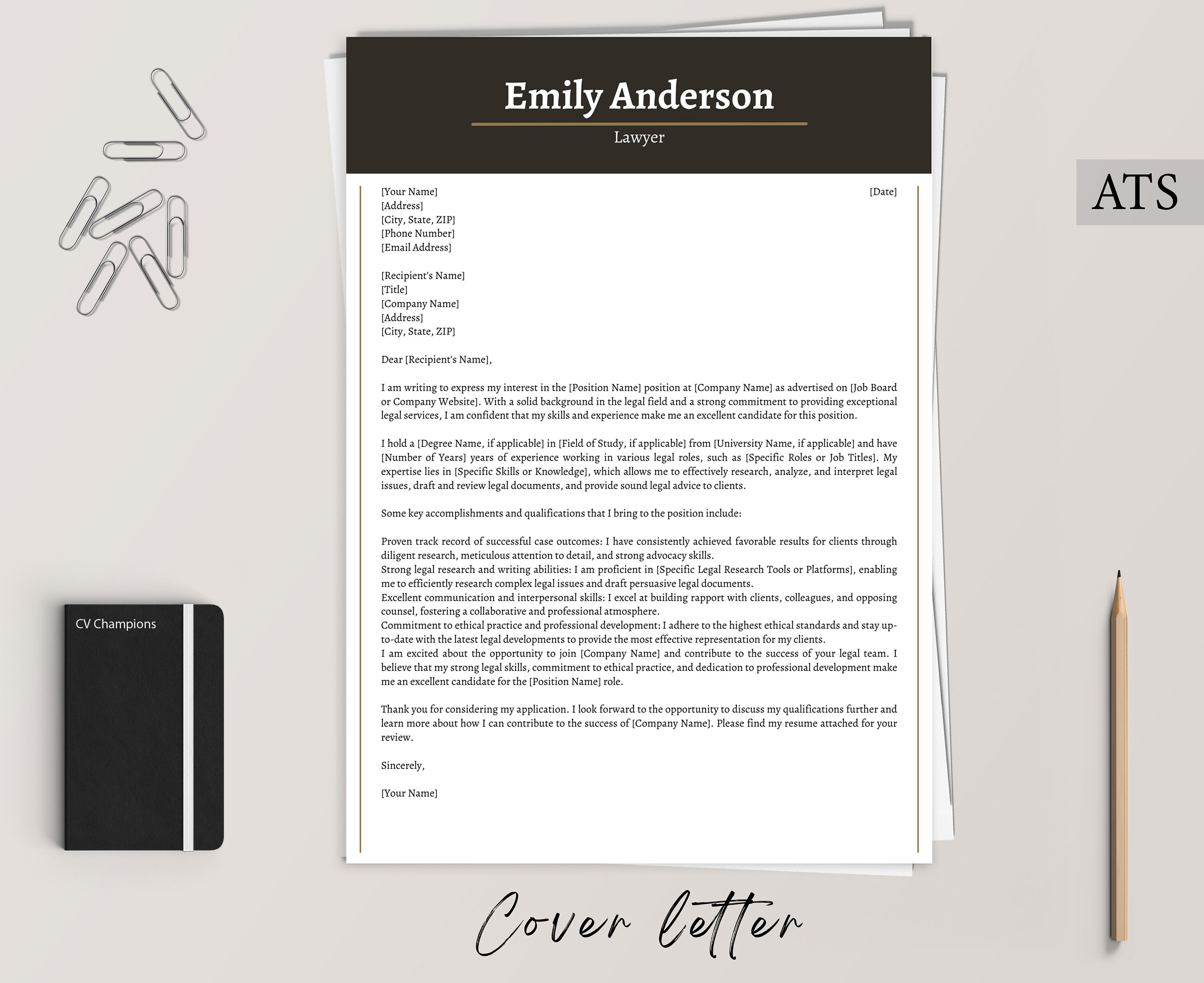 LAWYER Executive Resume Template Bundle for Google Docs and Word With ...