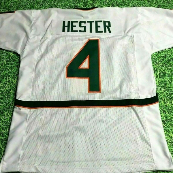 Hester Miami White Custom Jersey Stitched Football New No Brand/No Logos GENERIC Size Men’s XL