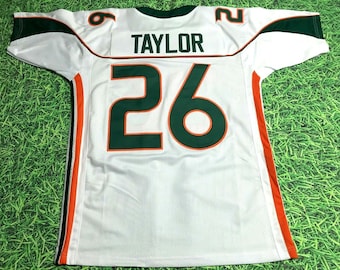 Taylor Miami White Custom Jersey Stitched Football New No Brand/No Logos GENERIC Size Men’s XL