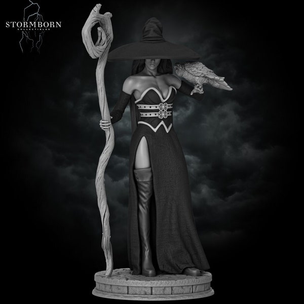 8K Miniature Azora the Witch Stormborn Tabletop  3D Print TTRPG