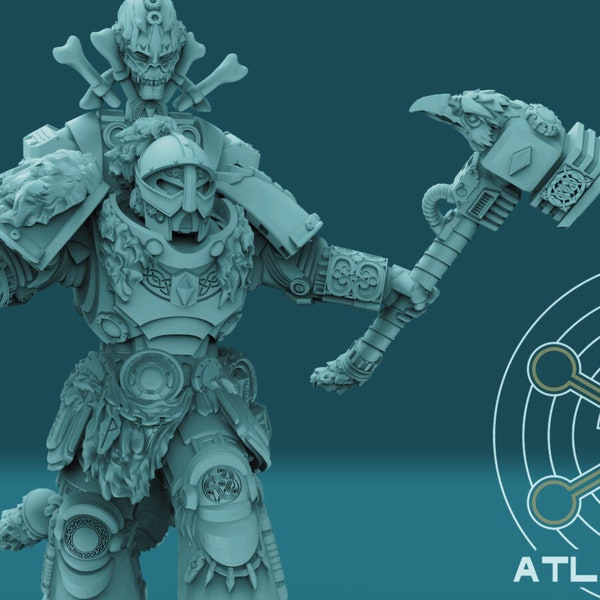 Asgardian Pack Hunters by Atlan Forge Tabletop 3D Print TTRPG 8K Miniature 28mm 32mm