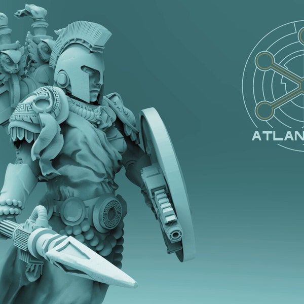 Minoan Athenai by Atlan Forge Tabletop  3D Print TTRPG 8K Miniature 28mm 32mm