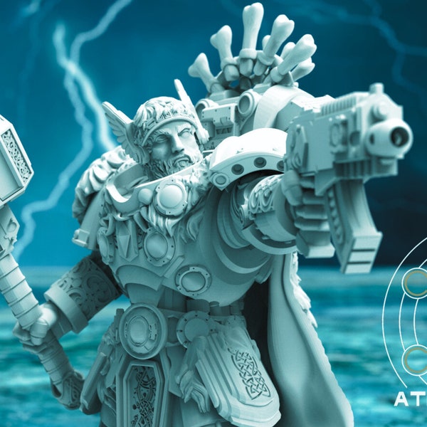 Asgardian Crash Captain by Atlan Forge Tabletop  3D Print TTRPG 8K Miniature 28mm 32mm