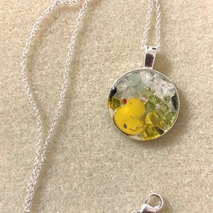 Yellow Duck Necklace Charms