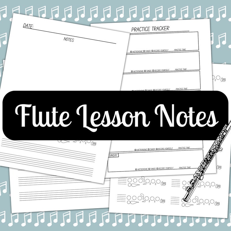 Flute Notes Chart - Etsy