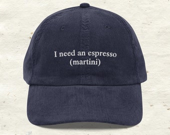 Corduroy Dad Hat, Espresso Martini