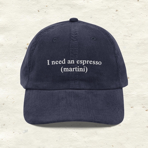 Corduroy Dad Hat, Espresso Martini