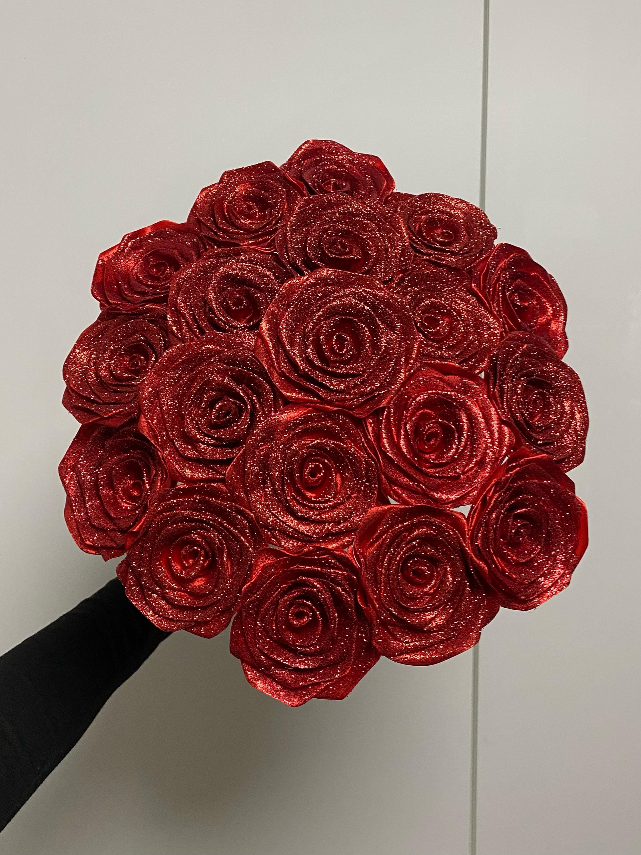 Satin Roses - Bouquet of Roses - Etsy