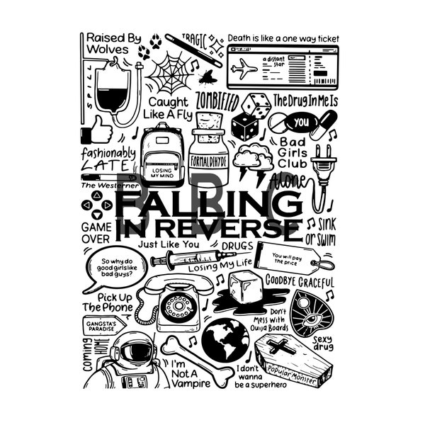 Falling in Reverse Svg File - Etsy