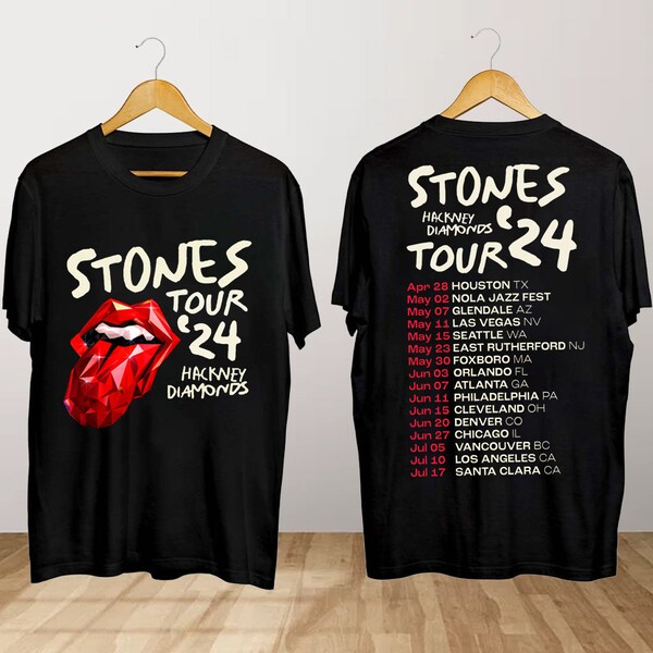 The Rolling Stones Hackney Diamonds Tour 2024 T Shirt, The Rolling Stones Concert Shirt, Hackney Diamonds Shirt, The Rolling Stones Fan Gift