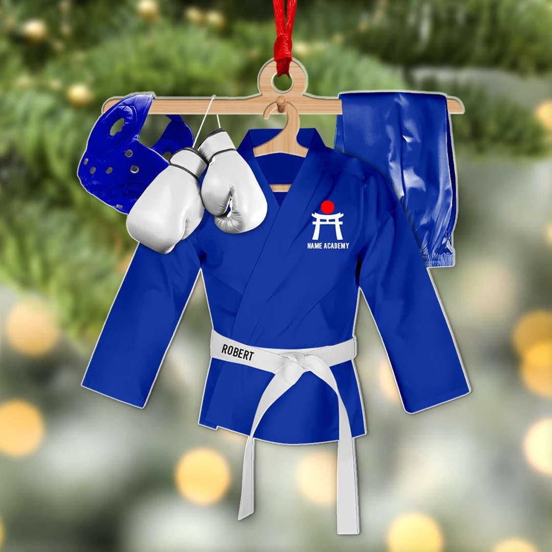 Personalized Karate Uniform Christmas Ornament, Karate Ornament, Karate
