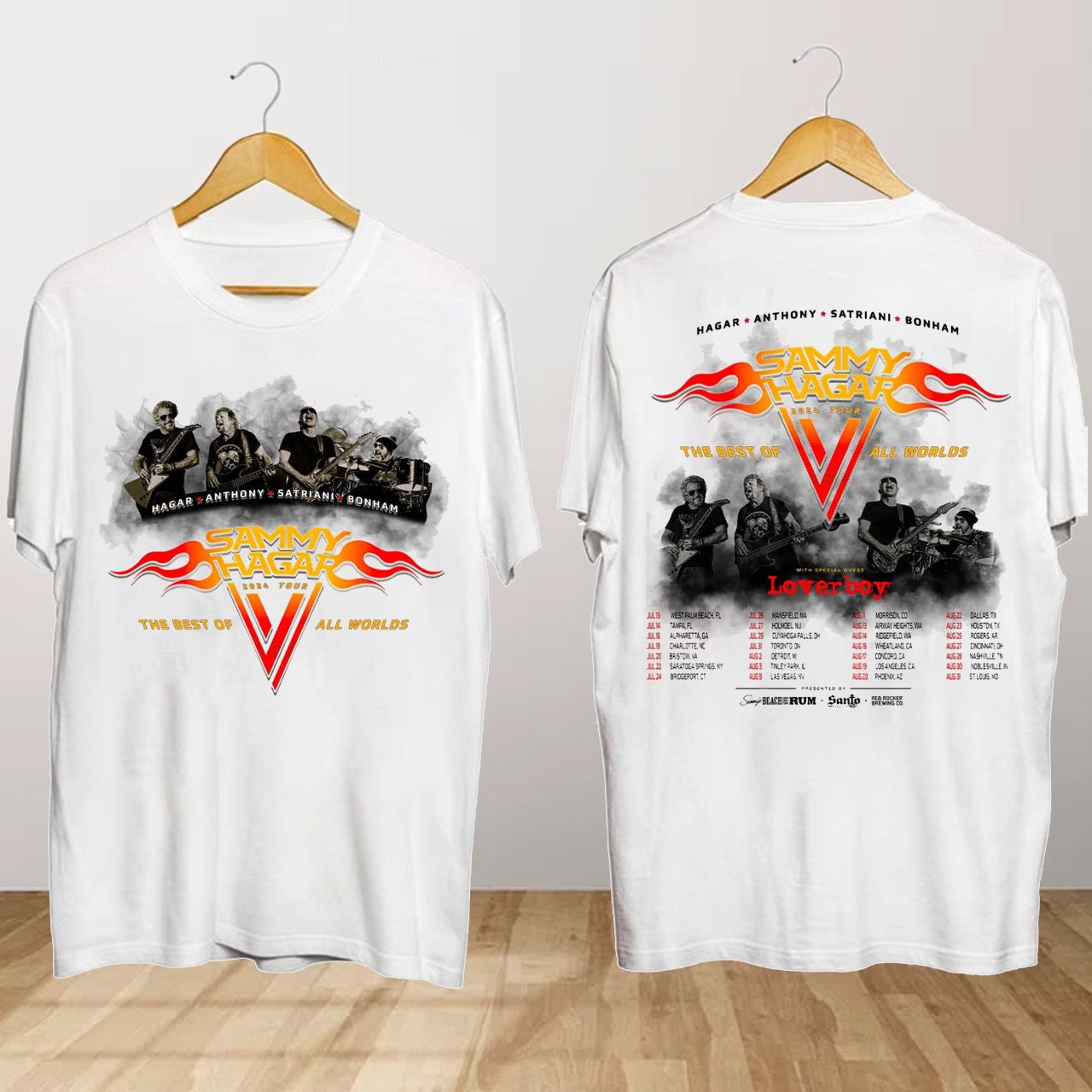 Sammy Hagar The Best of All Worlds 2024 Tour Shirt, Sammy Hagar Concert Shirt