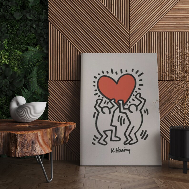 Keith Haring Painting Keith Haring Artwork Keith Haring Love Etsy