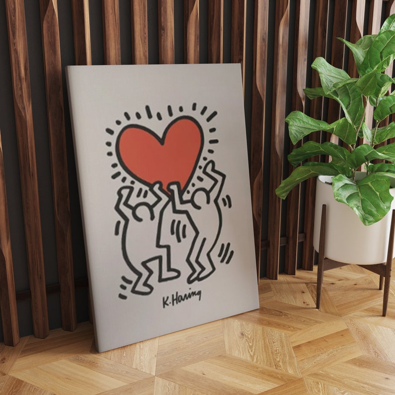 Keith Haring Painting Keith Haring Artwork Keith Haring Love Etsy