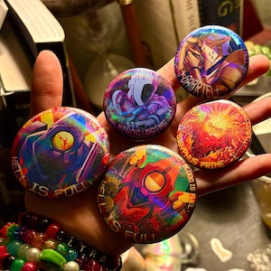 ULTRAKILL Holographic Iridescent Button Pin/Badge (READ DESC)