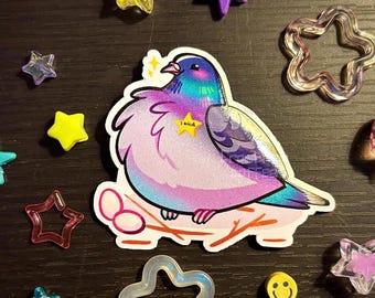 3” Pigeon “I Tried” Bird Waterproof Laminated Sticker