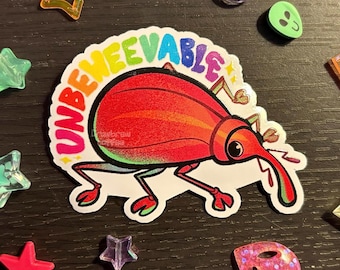 3” “Unbeweevable” Weevil Beetle Bug/Insect Waterproof Laminated Sticker