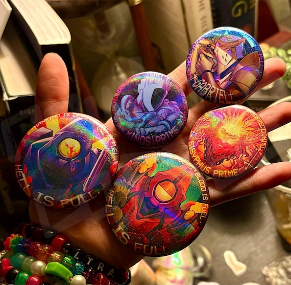 ULTRAKILL Holographic Iridescent Button Pin/Badge (READ DESC)