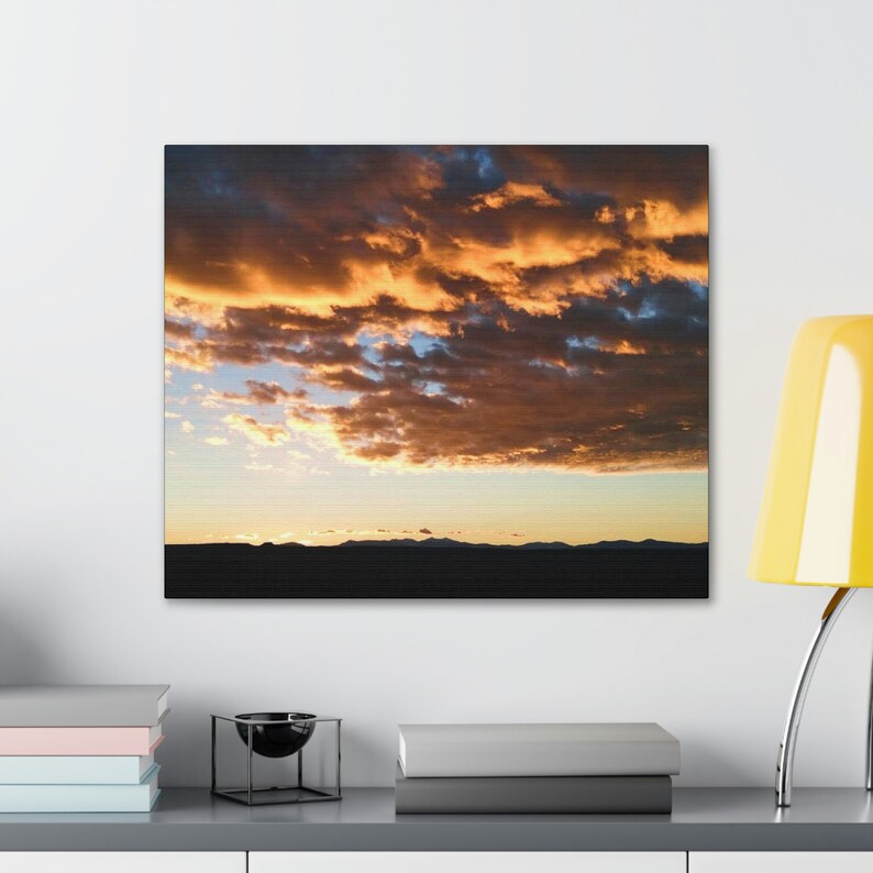 Golden Cloud Canvas Gallery Wrap Photo Canvas Wall Art Wall Etsy