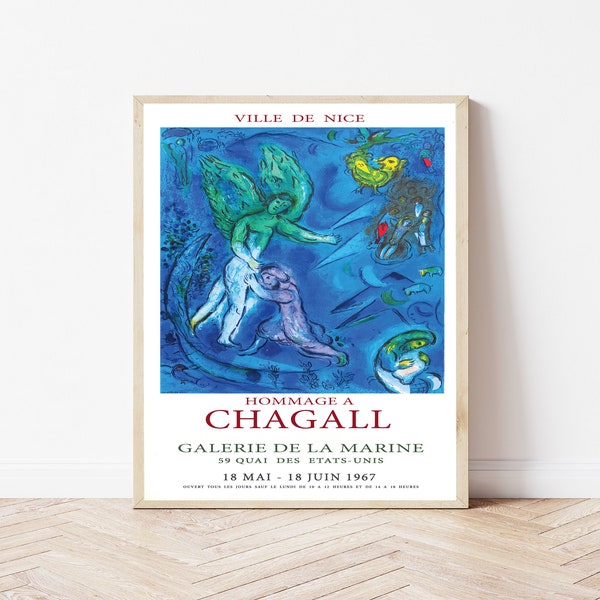 Marc Chagall Art Print, Chagall Poster, Chagall Flower Print, Wall Decor, Wall Art, Chagall Art, Chagall Art Print, Botanical Wall Art