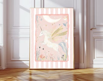 Coloriage Licorne Fantaisie à Imprimer et Colorier