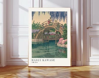 Japanese Art Print, Hasui Kawase Poster, Japandi Poster, Hasui Kawase Exhibition Poster, Ukiyoe print, Woodblock Print,  Hasui Kawase art
