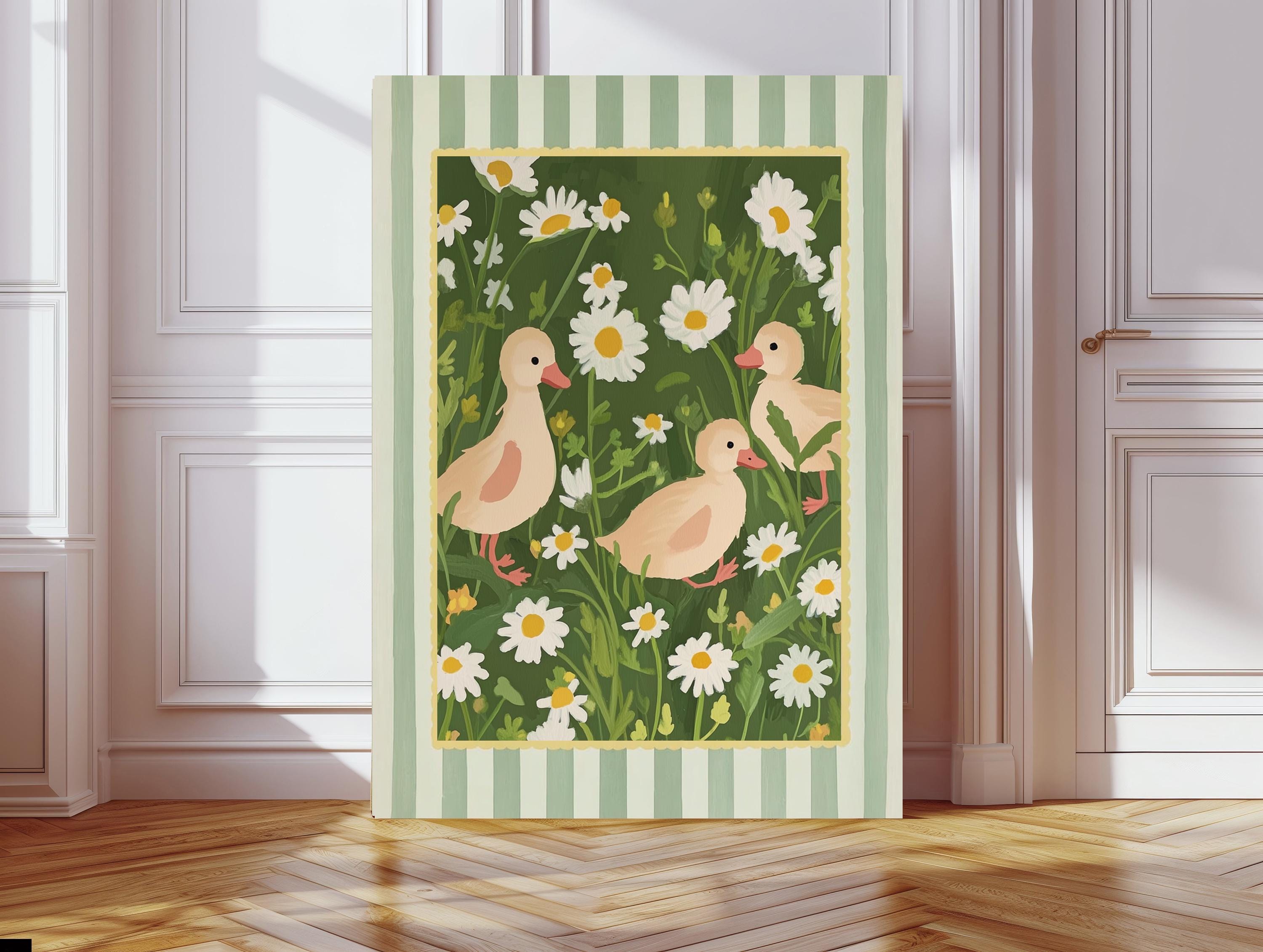 Cute Duck Nursery Wall Art Set | Farmhouse Kids Room Decor | Farm ...