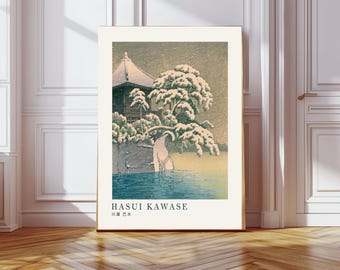 Japanese Art Print, Hasui Kawase Poster, Japandi Poster, Hasui Kawase Exhibition Poster, Ukiyoe print, Woodblock Print,  Hasui Kawase art