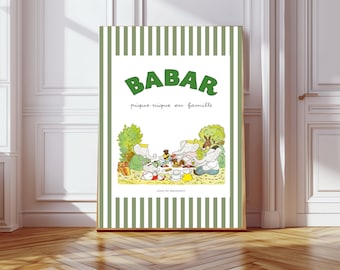 Babar the Elephant Book Print: Vintage Children's Nursery Art - Etsy