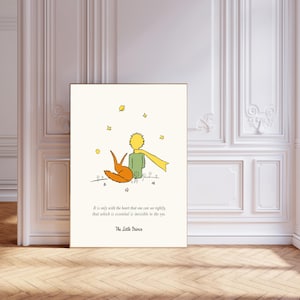 Impression de couverture de livre Le Petit Prince édition française / Impression de couverture de livre Le Petit Prince / Impression murale de chambre d'enfant, impression d'art d'illustration pour chambre d'enfant.